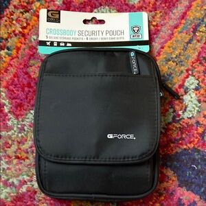 G-Force Black Crossbody Security Pouch